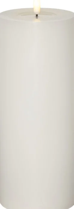 FLAMME FLOW BIG Blockljus Batteri 27,5cm Vit