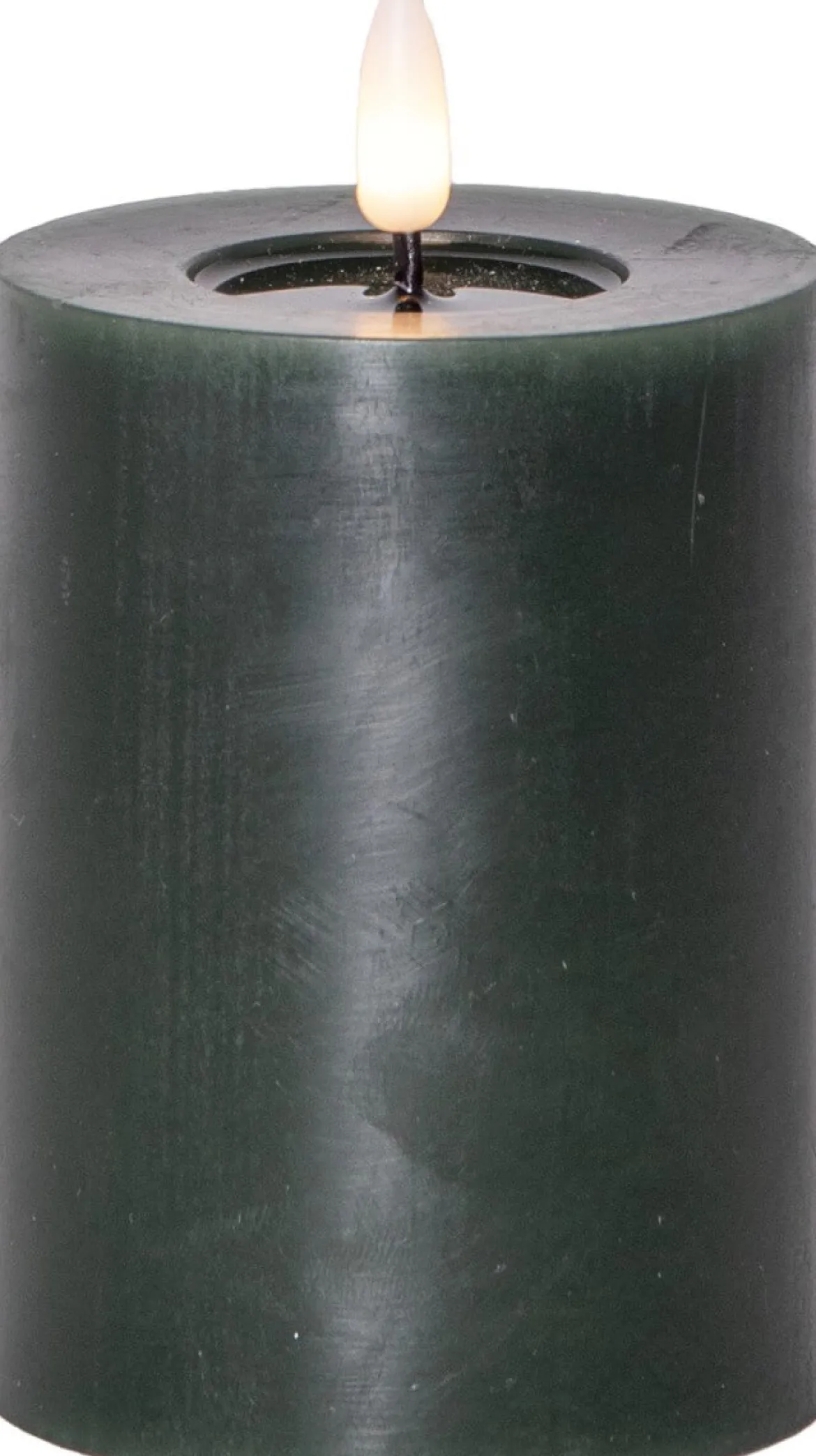 FLAMME FLOW LED-Blockljus Batteri 12,5cm Grön