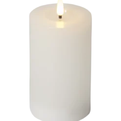 FLAMME FLOW LED-Blockljus Batteri 15cm Vit