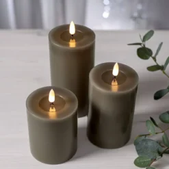 FLAMME FLOW LED-Blockljus Batteri 17,5cm Mullvad