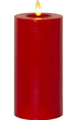 FLAMME FLOW LED-Blockljus 17,5cm Röd