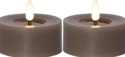 FLAMME FLOW LED-Värmeljus 2-pack 7cm Mullvad