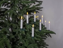 FLAMME Julgransbelysning Trådlös 12cm 10LED Vit