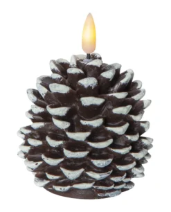 FLAMME KOTTE LED-Blockljus 10,5cm Brun