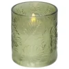 FLAMME LEAF LED-Blockljus 10cm Grön