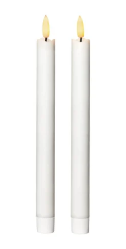 FLAMME LED Antikljus 2-pack 25cm Vit