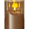 FLAMME LED-Blockljus 12,5cm Amberfärgat Glas