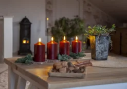 FLAMME LED Blockljus 15cm Röd