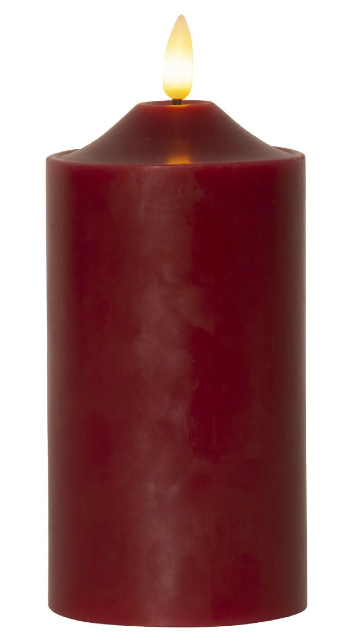FLAMME LED-Blockljus 17cm Röd