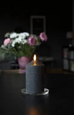 FLAMME LED Blockljus 15cm Svart