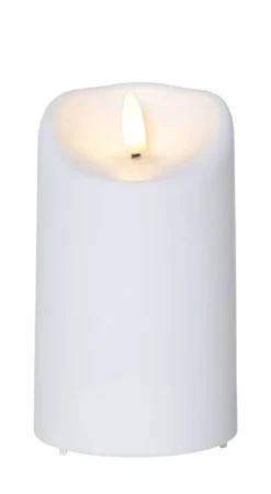 FLAMME LED-Blockljus 13cm Vit