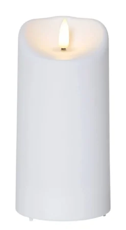 FLAMME LED-Blockljus 15cm Vit