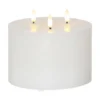 FLAMME LED Blockljus 3L 15cm Vit