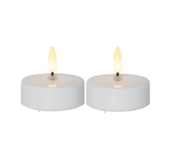 FLAMME LED Värmeljus 2-Pack 5,8cm Vit