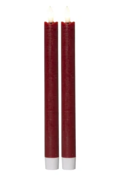 FLAMME 2-Pack LED Antikljus 24,5cm Röd