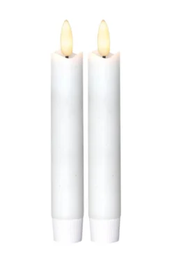 FLAMME 2-PACK LED-Antikljus 15cm Vit