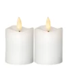 FLAMME 2-PACK LED-Blockljus 7,5cm Vit