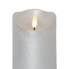 FLAMME RUSTIC LED-Blockljus 10cm Silver