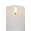 FLAMME RUSTIC LED-Blockljus 10cm Vit