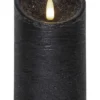 FLAMME RUSTIC LED-Blockljus 12,5cm Svart