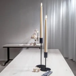 FLAMME SLIM LED-Antikljus 2-pack 28 cm Beige