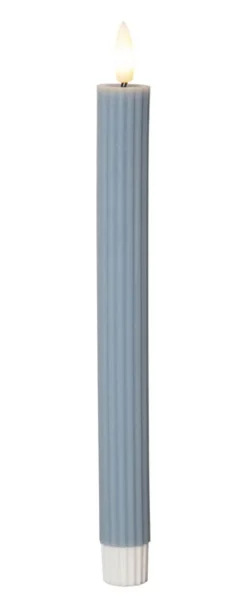 FLAMME STRIPE LED-Antikljus 2-pack 25cm Blå