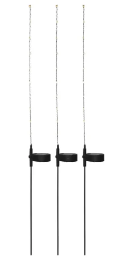 FLEXY 3-PACK Solcellsdekoration 80cm Svart IP44