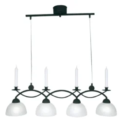 FLORENS Takpendel 89cm Antiksvart/Murano glas