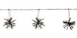 FLOWER CURTAIN Ljusslinga 4m 10LED Extra varmvit/Svart IP44