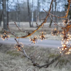 FLOWER CURTAIN Ljusslinga 4m 10LED Extra varmvit/Svart IP44