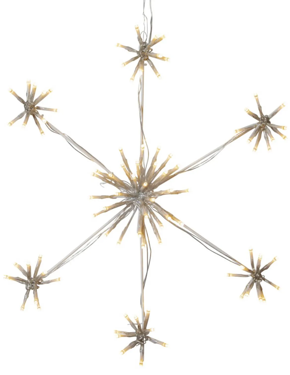 FLOWER SNOWFLAKE Siluett 50cm 90LED Vit