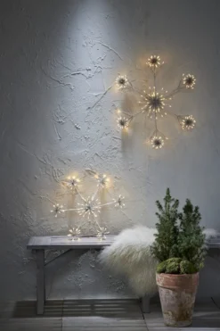 FLOWER SNOWFLAKE Siluett 50cm 90LED Vit