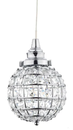 FÖNSTERLAMPA Kristallboll K9 10cm Krom