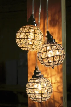 FÖNSTERLAMPA Kristallboll K9 10cm Svart Nickel