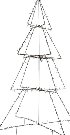 FOLDY Dekorationsträd Utomhus 300LED 170cm Svart IP44