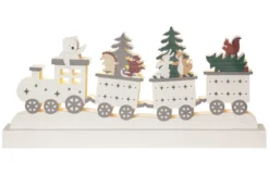 FOREST FRIENDS Bordsdekoration Djurtåg Batteri 37cm Flerfärgad