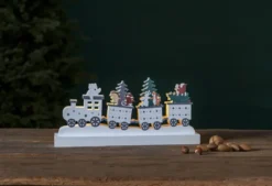 FOREST FRIENDS Bordsdekoration Djurtåg Batteri 37cm Flerfärgad