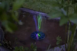 FOUNTAIN Solcellsfontän 16cm Svart