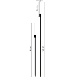 FROST Trädgårdsbelysning 126/91cm 12V IP65