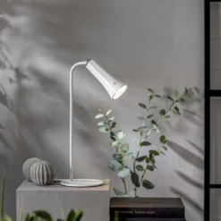FUNCTIONAL Bord/Vägg/Klämmlampa USB-Laddbar 38cm Vit