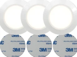 FUNCTIONAL LED-Puck 3-Pack Batteri 6,9cm Vit