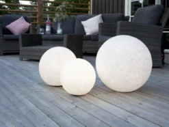 GARDENLIGHT Utedekoration Boll 38cm Grå IP65