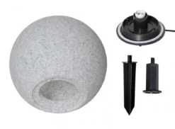 GARDENLIGHT Utedekoration Boll 48cm Grå IP44