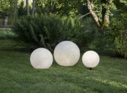 GARDENLIGHT Utedekoration Boll 48cm Grå IP44