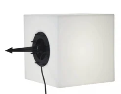 GARDENLIGHT Utedekoration Kub 30,5cm Vit IP65