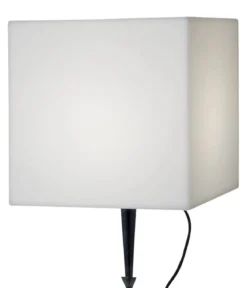GARDENLIGHT Utedekoration Kub 38cm Vit IP65