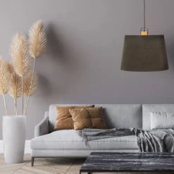 GEILO Taklampa 45cm Grå/Svart/Trä
