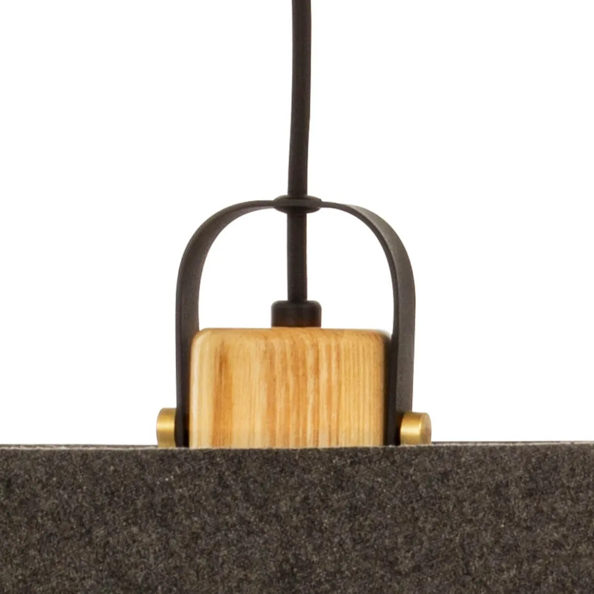 GEILO Taklampa 45cm Grå/Svart/Trä