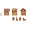 GINGERVILLE Pepparkakshus & Figurer Batteri 30cm Brun