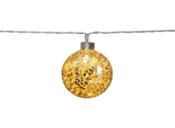GLITTER Dekorationsslinga 10LED 1,3m Guld
